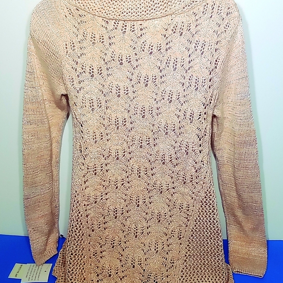 SKYES THE LIMIT NTW PINK COWL NECK LONG SLEEVE KNIT SWEATER - Picture 4 of 4